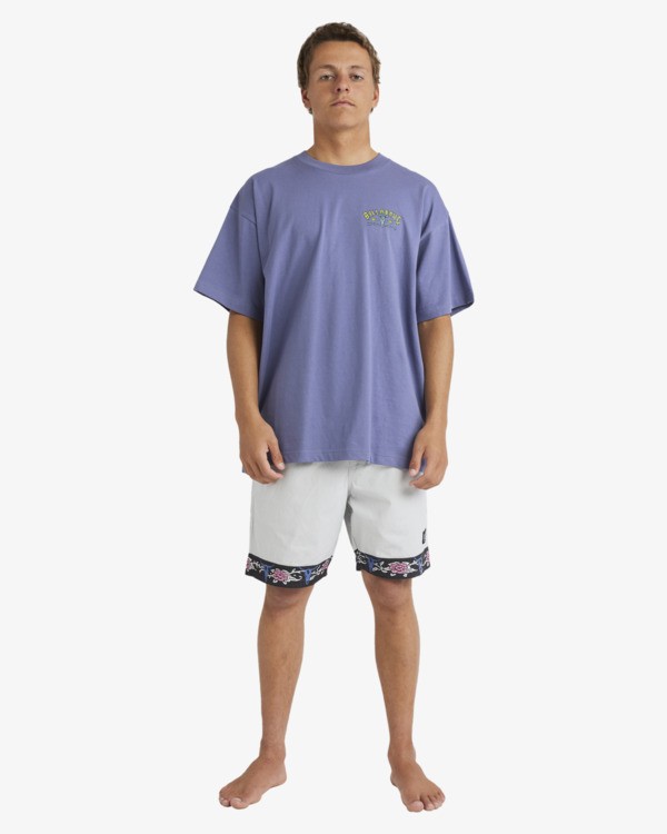 1 Occy Raging Bull Og - Maglietta serigrafata a maniche corte da uomo Purple 24A352529 Billabong