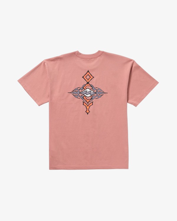 6 Occy Og - Maglietta serigrafata a maniche corte da uomo Pink 24A352531 Billabong