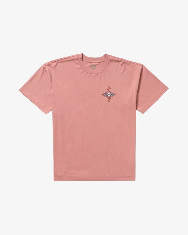 5 Occy Og - Maglietta serigrafata a maniche corte da uomo Pink 24A352531 Billabong