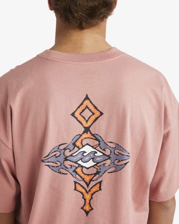 4 Occy Og - Maglietta serigrafata a maniche corte da uomo Pink 24A352531 Billabong