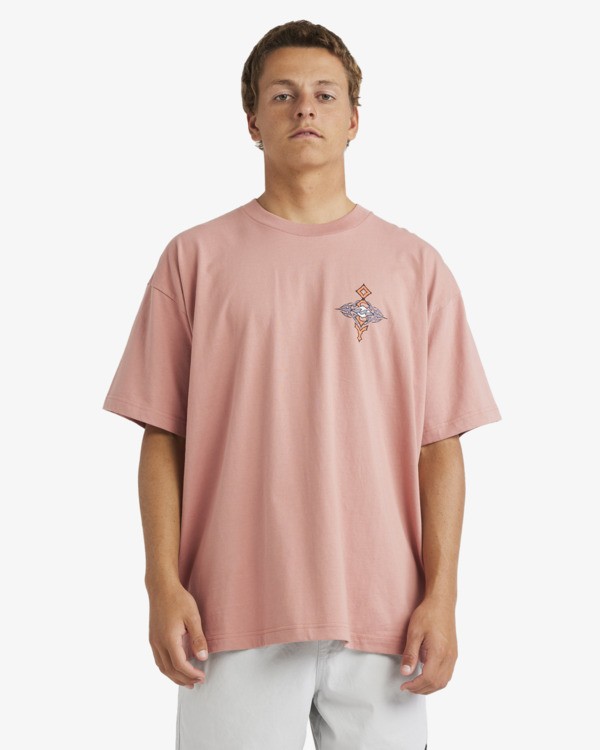 0 Occy Og - Maglietta serigrafata a maniche corte da uomo Pink 24A352531 Billabong