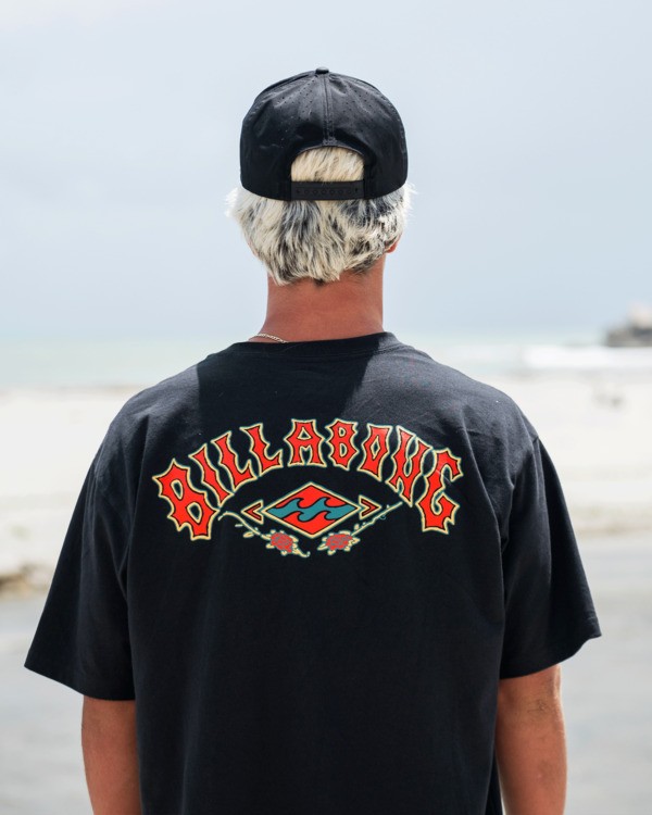 0 Rose Arch Regular - Short Sleeve T-Shirt for Men Black 24A353511 Billabong