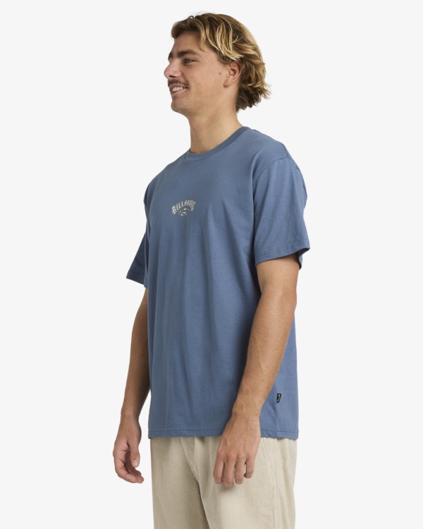 3 Rose Arch Regular - Short Sleeve T-Shirt for Men Blue 24A353511 Billabong
