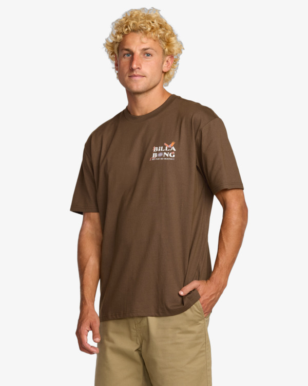 3 Land To Sea Regular - T-Shirt à manches courtes pour Homme Rouge 24A353516 Billabong