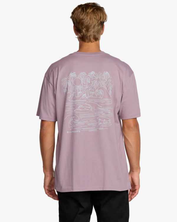 1 Scenes Regular - T-Shirt à manches courtes pour Homme Violet 24A353521 Billabong