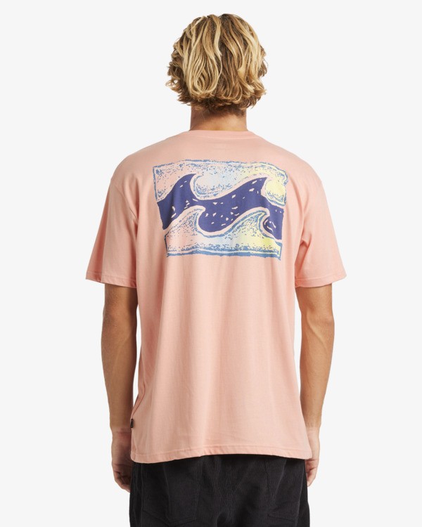 1 Crayon Wave Premium - T-shirt de manga curta para Homem Pink 24A354500 Billabong