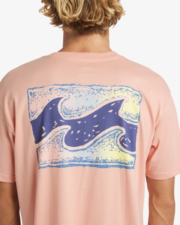 5 Crayon Wave Premium - T-shirt de manga curta para Homem Pink 24A354500 Billabong
