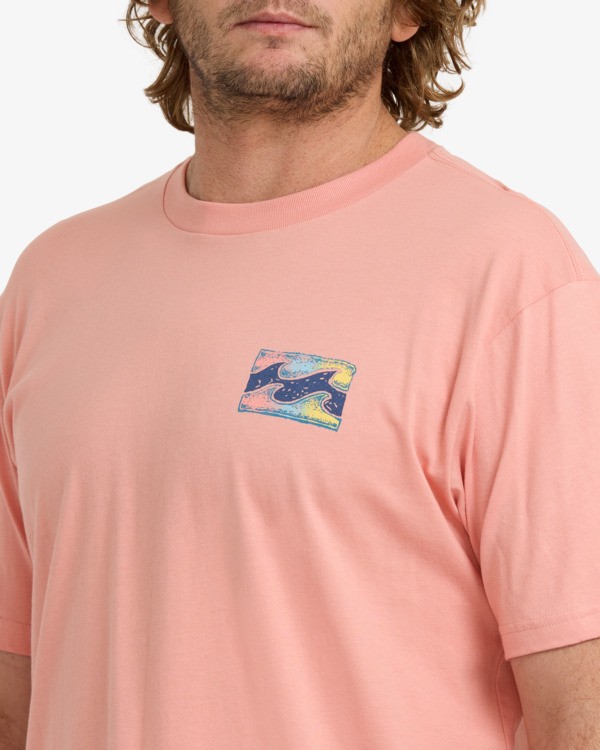 2 Crayon Wave Premium - T-shirt de manga curta para Homem Pink 24A354500 Billabong