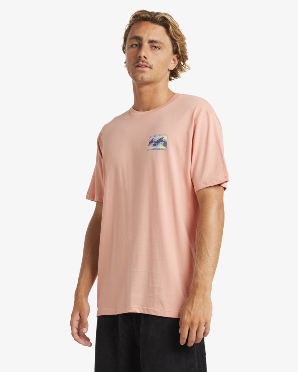 4 Crayon Wave Premium - T-shirt de manga curta para Homem Pink 24A354500 Billabong