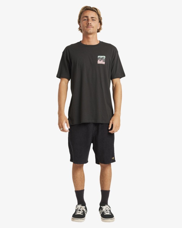 3 Crayon Wave Premium - T-shirt de manga curta para Homem Preto 24A354500 Billabong