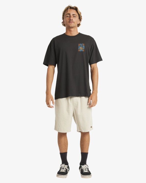 3 Solar Regular - Camiseta de manga corta para hombre Negro 24A354510 Billabong