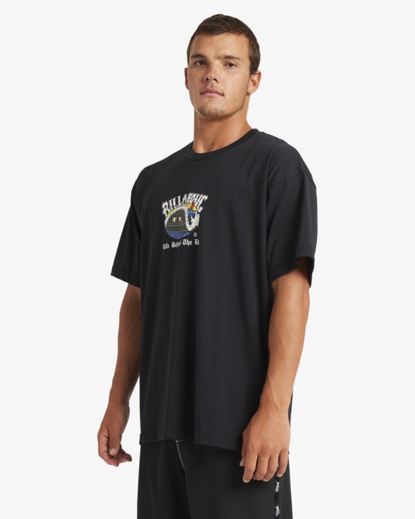 3 Behind The Lip Og - Maglietta a maniche corte da Uomo Black 24A354571 Billabong