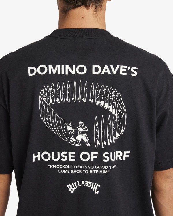 4 Domino Dave Og - Maglietta a maniche corte da Uomo Black 24A354576 Billabong