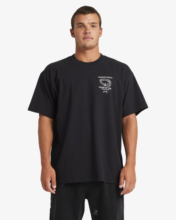 0 Domino Dave Og - Maglietta a maniche corte da Uomo Black 24A354576 Billabong