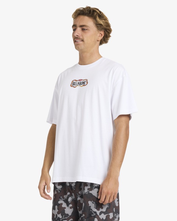 4 Otis Snake - Short Sleeve T-Shirt for Men White 24A356185 Billabong