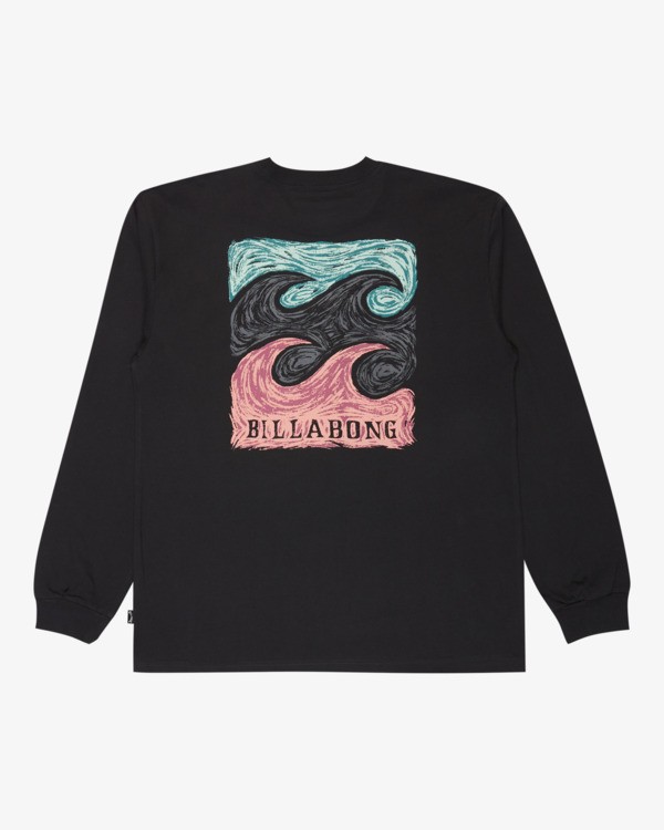 6 Crayon Wave Regular - Camiseta de manga larga para hombre Negro 24A364500 Billabong