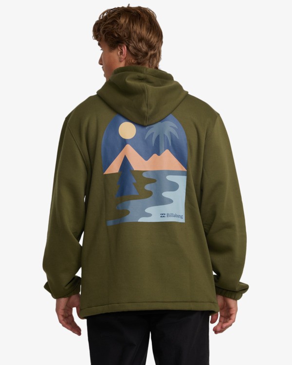 2 Compass - Top in felpa da Uomo Green 24A411506 Billabong