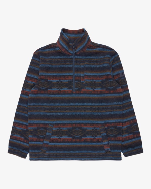 6 Boundary - Half Zip Mock Neck Fleece for Men Blue 24A411507 Billabong