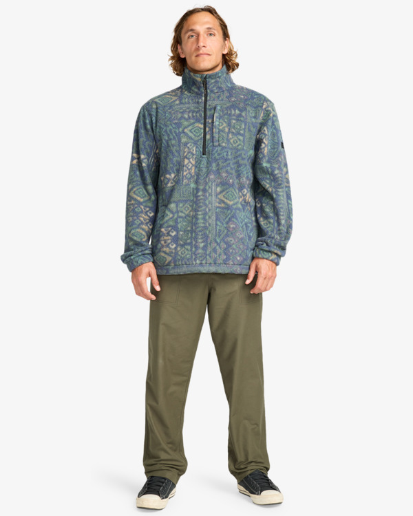 1 Boundary - Half Zip Mock Neck Fleece for Men Blue 24A411507 Billabong