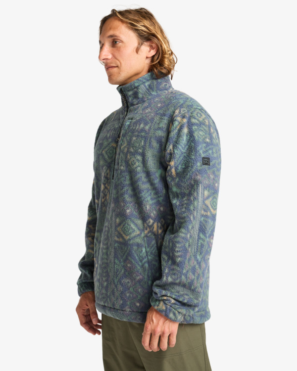 3 Boundary - Half Zip Mock Neck Fleece for Men Blue 24A411507 Billabong