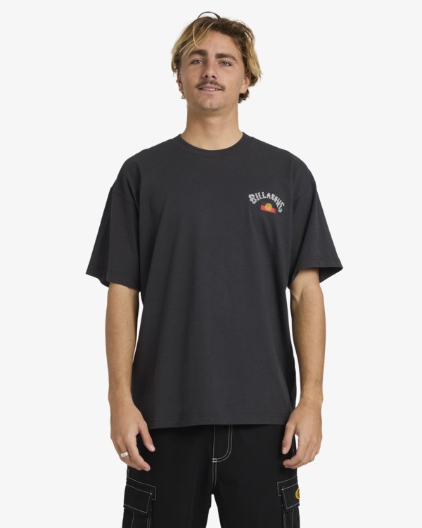 0 Otis Flag Arch - Short Sleeve T-Shirt for Men Grey 24A433590 Billabong