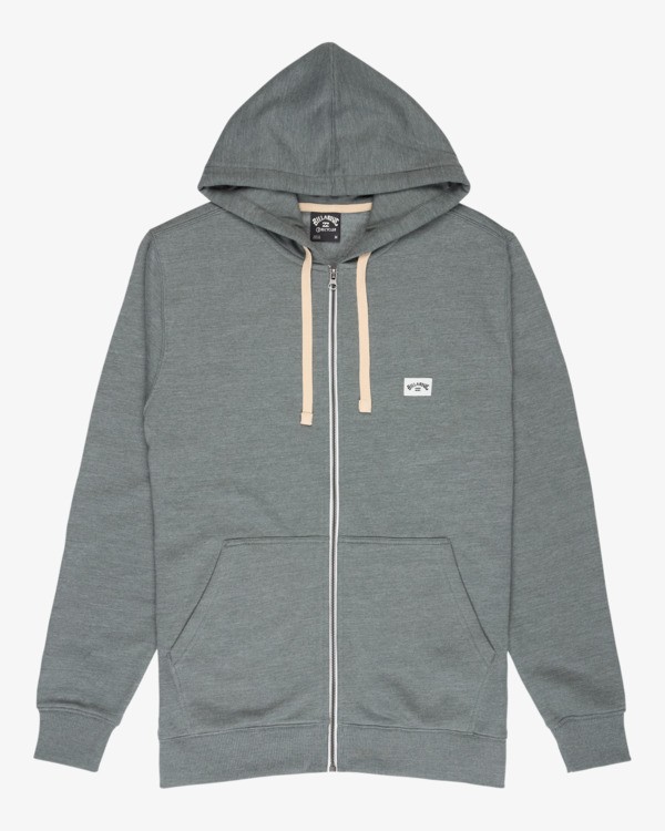 0 All Day Zip - Zip-Up Sweatshirt for Men Gray 24A481501 Billabong