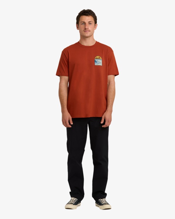 3 Sundown A/DIV - T-shirt de manga curta para Homem Vermelho 24A504505 Billabong