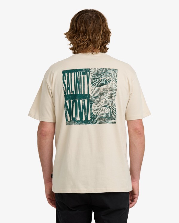 1 Salinity Now Regular - T-shirt de manga curta para Homem Beige 24A504511 Billabong