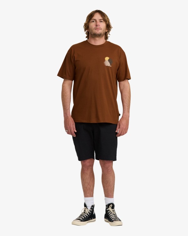 3 Canyons Regular - T-shirt de manga curta para Homem Marrom 24A504512 Billabong