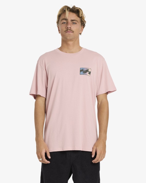 0 Crayon Wave Premium - T-Shirt f&uuml;r M&auml;nner Rosa 24A521600 Billabong