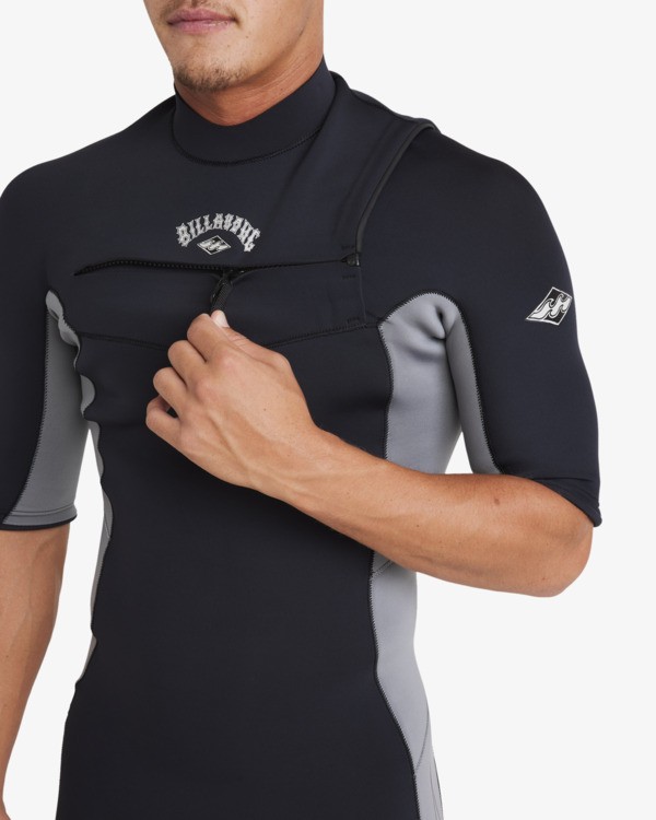 4 2/2mm Absolute Natural - Traje de surf con manga corta y cremallera en el pecho para hombre Gris 24AW191512 Billabong