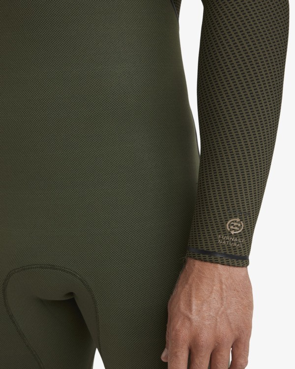 4 3/2mm Furnace Natural - Fato de surf com fecho no peito para Homem Verde 24AW193500 Billabong