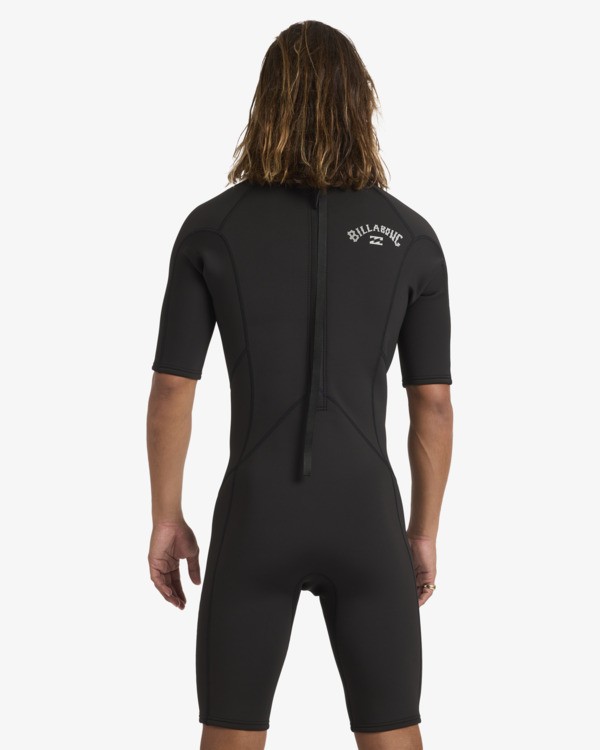 2 2/2mm Absolute - Short Sleeve Back Zip Springsuit for Men Black 24AW251601 Billabong