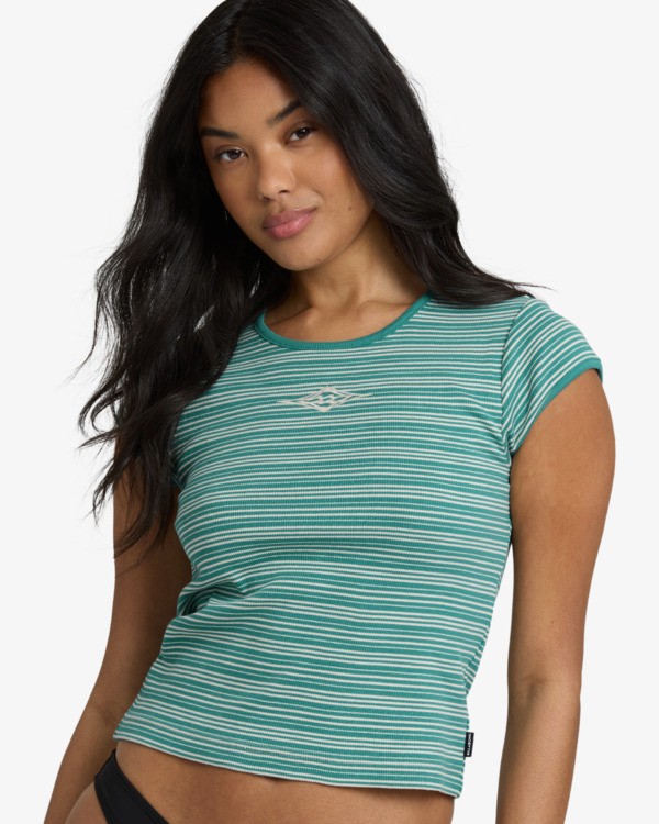 4 OSLO - Kurzärmliges Crop Top für Frauen Blau 24B011503 Billabong