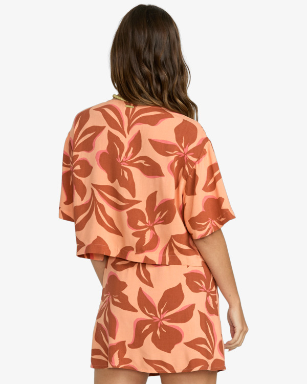 3 Sunflower - Bluse mit Ballonärmeln für Frauen Orange 24B041510 Billabong