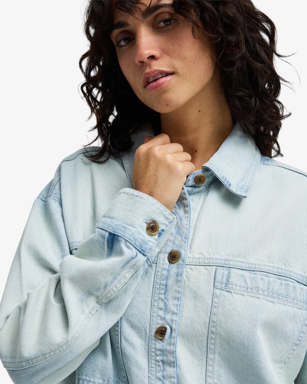 4 Jade Saltwashed - &Uuml;bergro&szlig;es &Uuml;berhemd f&uuml;r Frauen Schwarz 24B051601 Billabong