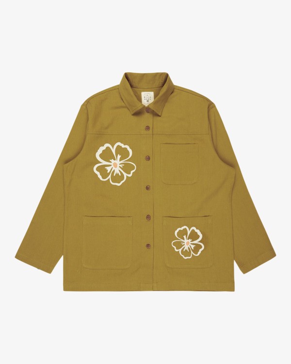 6 Floral Fields - Hemdjacke für Frauen Grün 24B054505 Billabong