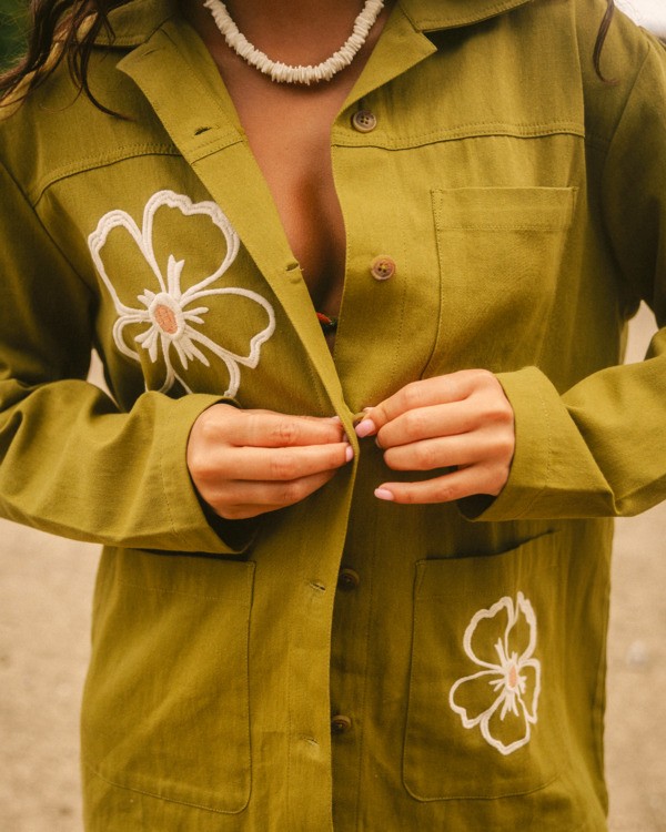 0 Floral Fields - Hemdjacke für Frauen Grün 24B054505 Billabong
