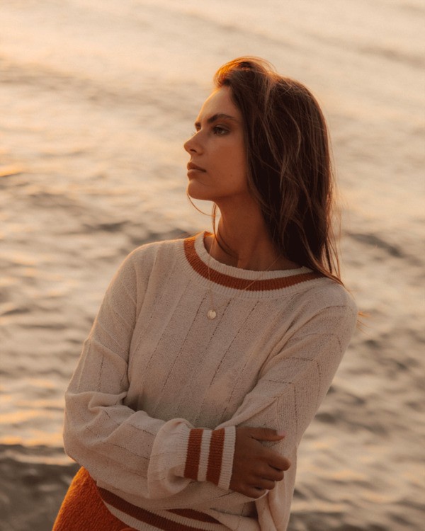 0 Classic Days - Oversize-Pullover für Frauen Weiss 24B073502 Billabong