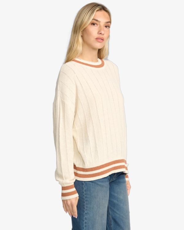 3 Classic Days - Oversized Sweater for Women White 24B073502 Billabong