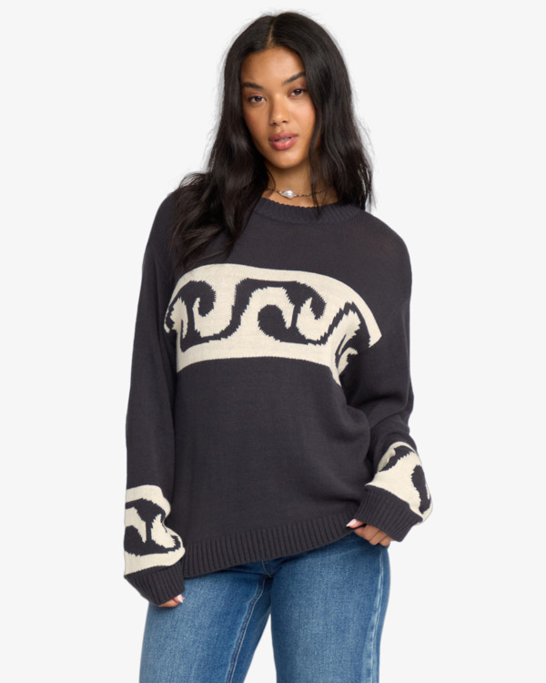 1 Wave Fade - Cozy Pullover Jumper for Women Black 24B073506 Billabong