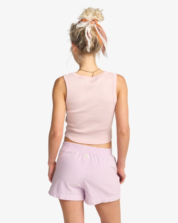 2 Sunny Side - Elastic Waist Shorts for Women Purple 24B091505 Billabong