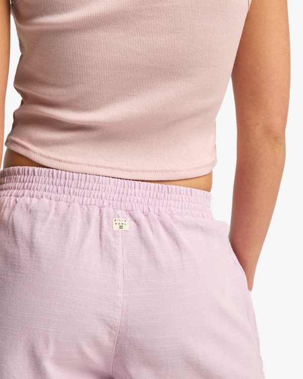 3 Sunny Side - Elastic Waist Shorts for Women Purple 24B091505 Billabong