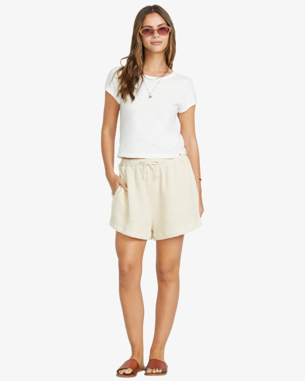 1 So Cozy - Short con cintura elástica para Mujer Beige 24B091506 Billabong