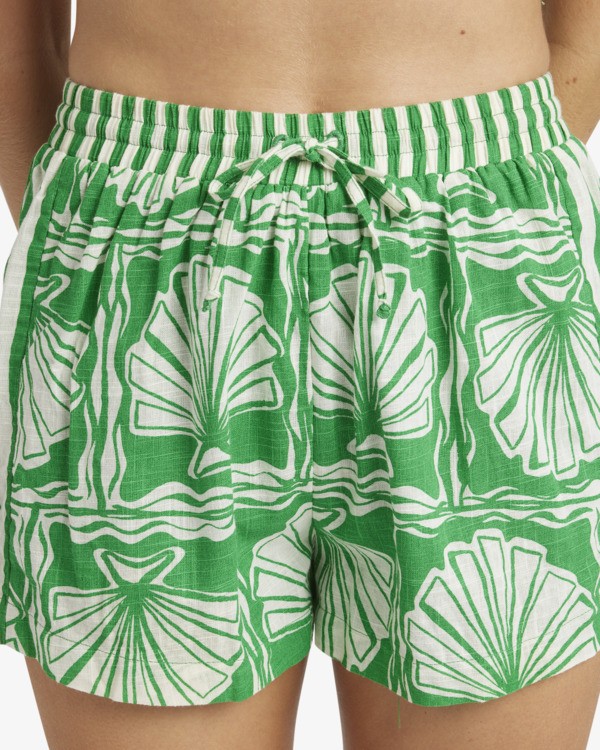 9 Sea Shell - Short taille &eacute;lastique pour Femme Vert 24B094502 Billabong