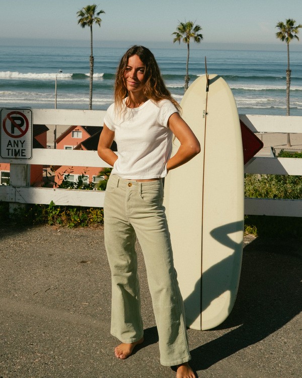 0 Be Free - Fixed Waist Pants for Women Green 24B111502 Billabong