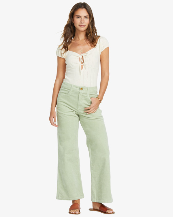 0 Be Free - Pantalon taille fixe pour Femme Vert 24B111502 Billabong