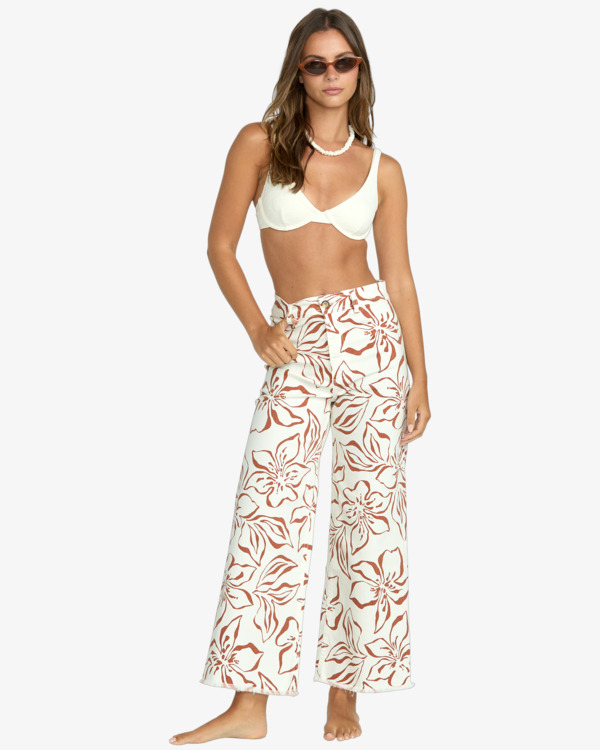 3 Free Fall - Weite Hose für Frauen Weiss 24B112500 Billabong