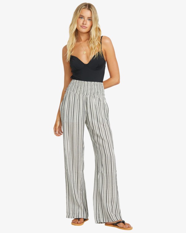 1 New Waves 2 - Pantaloni con vita elastica da Donna Black 24B121505 Billabong