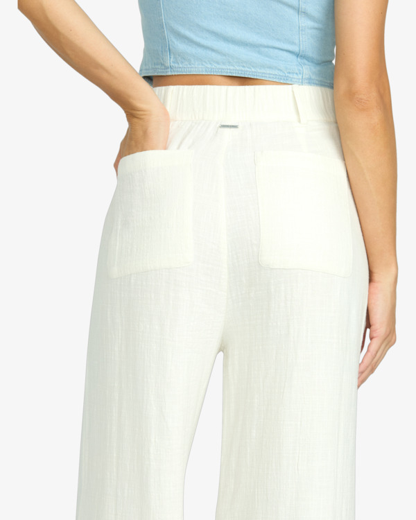 4 Tailor Made - Pantalón de cintura fija para Mujer Blanco 24B121513 Billabong